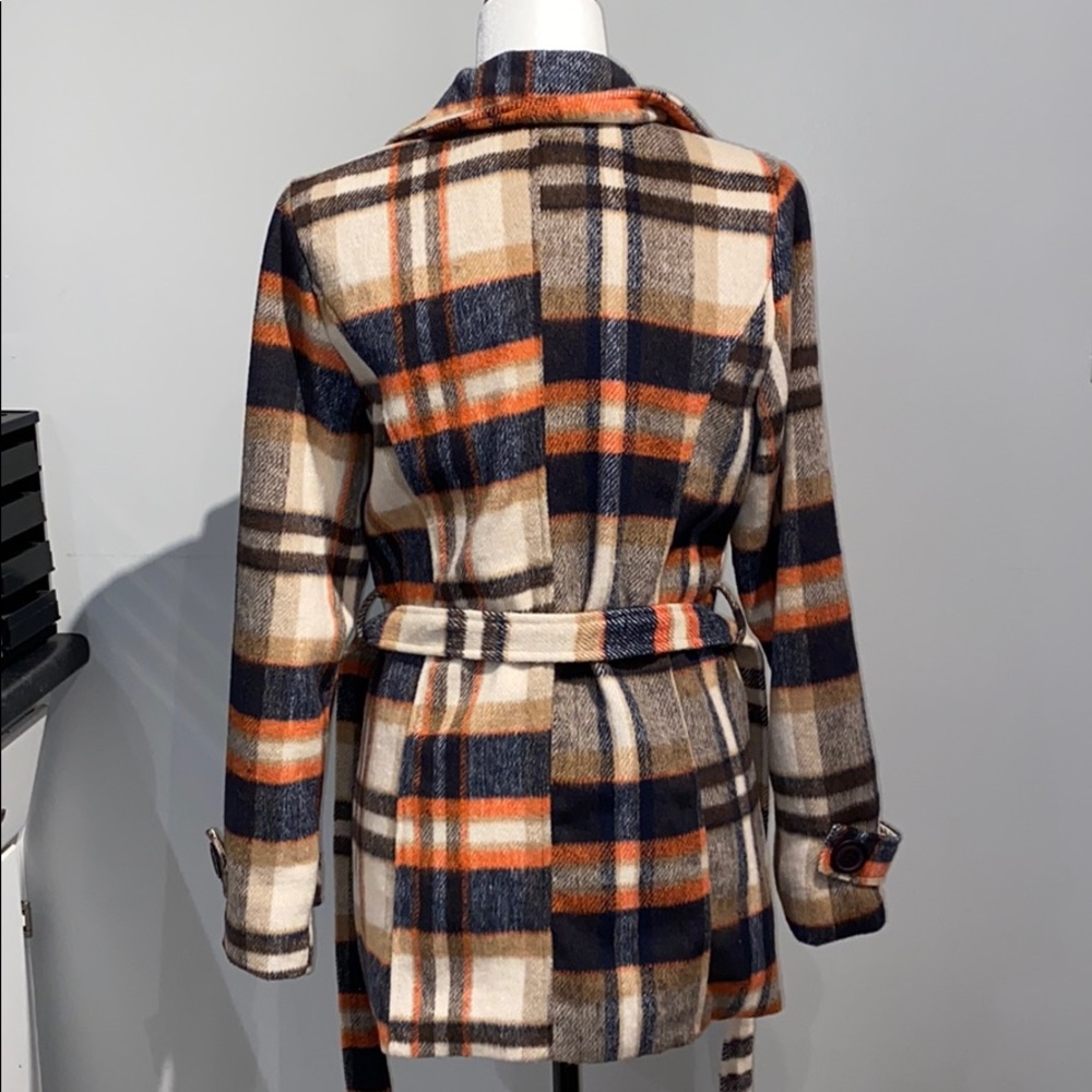 Plaid Peacoat - Picture 3 of 6